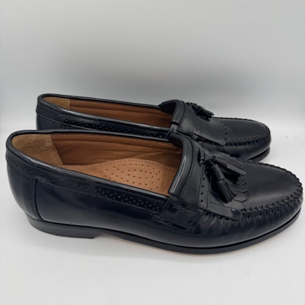 G.H. Bass & Co. Men's Black Leather Grammer Tassel Loafers Size 10.5D - Picture 2 of 7